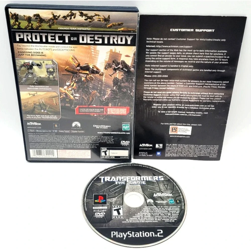 Transformers The Game (Playstation 2, PS2) CIB‎ COMPLETE IN BOX ACTIVISION